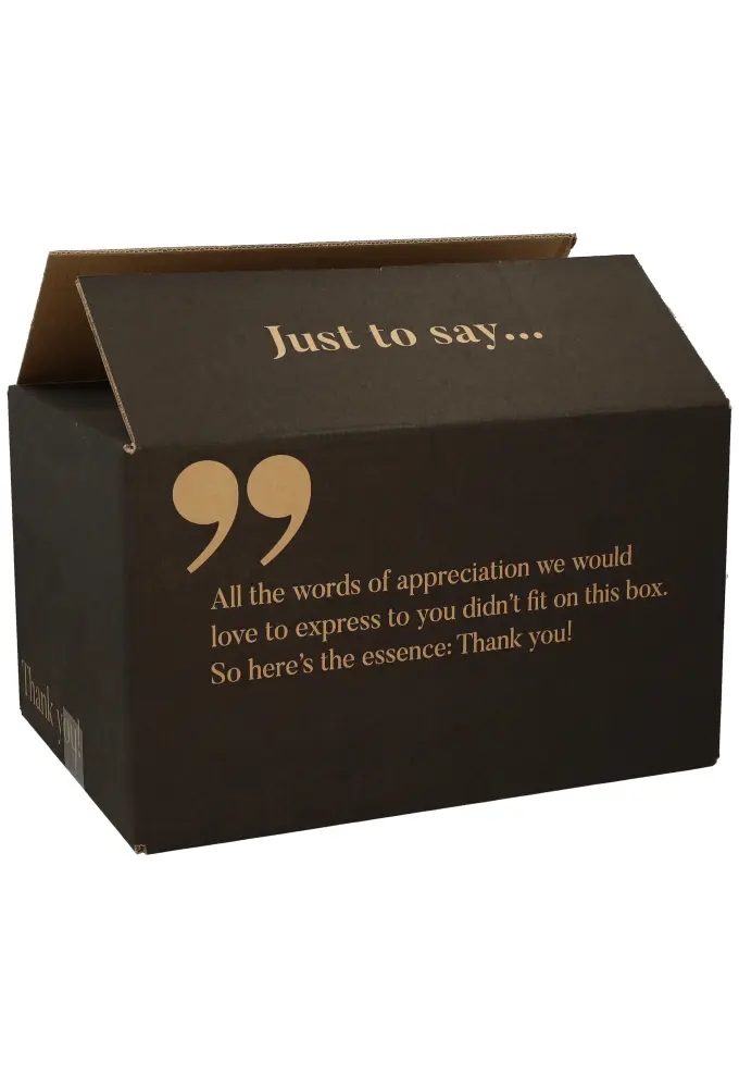 Kerstpakketdozen Quote Kraft Zwart 49x39x27cm 15stuks