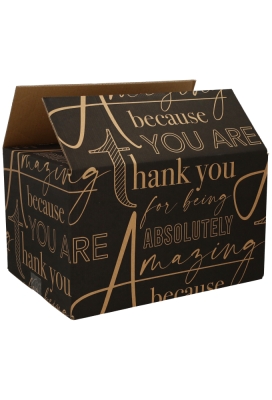 Kerstpakketdozen Amazing Kraft Zwart 39.5x39x25cm 15stuks