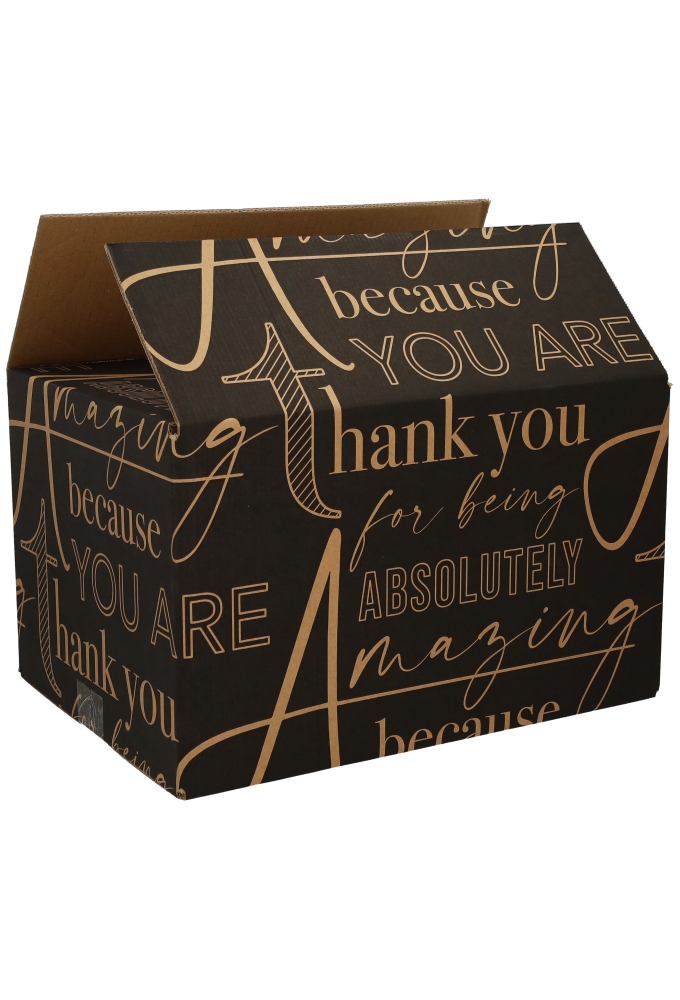 Kerstpakketdozen Amazing Kraft Zwart 39.5x39x25cm 15stuks