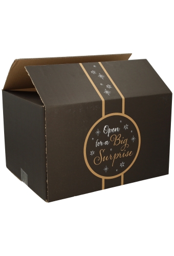 Kerstpakketdozen Big Surprise Black 49x39x20cm 15stuks