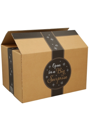Kerstpakketdozen Big Surprise Kraft 39x29x15cm 15stuks