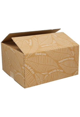 Kerstpakketdozen Happiness Kraft 35x31,5x17cm 15stuks