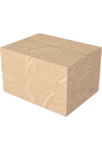 Kerstpakketdozen Happiness Kraft Trolleyhoed 39x39x39cm 15stuks