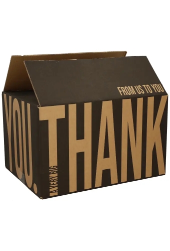 Kerstpakketdozen Thank You Kraft Zwart 31x20x10cm 30stuks