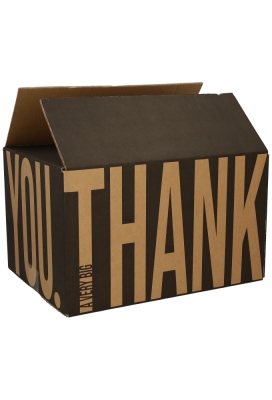 Kerstpakketdozen Thank You Kraft Zwart 39x29x10cm 15stuks