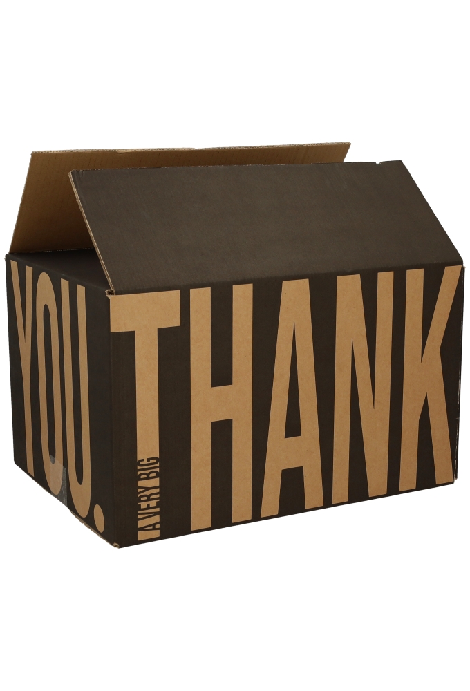 Kerstpakketdozen Thank You Kraft Zwart 49x39x20cm 15stuks