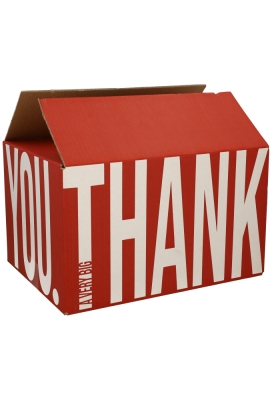 Kerstpakketdozen Thank You Rood Wit 39x29x10cm 15stuks