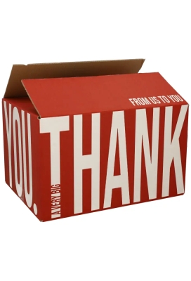 Kerstpakketdozen Thank You Rood Wit 39x29x20cm 15stuks