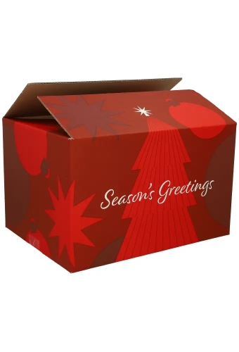 Kerstpakketdozen Season's Greetings 39x29x20cm 15stuks