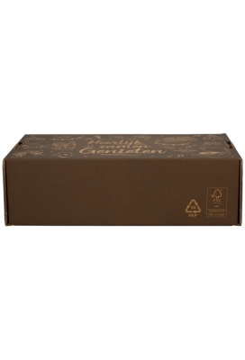 Geschenkdozen Draag Borreldoos Black & Kraft 39x20x12cm 15stuks