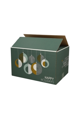 Kerstpakketdozen Happy Holidays Groen 39x29x20cm 15stuks