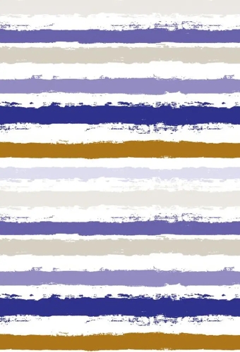 Geschenkpapier Trendy painted stripes blue & gold 40cm x 200meter