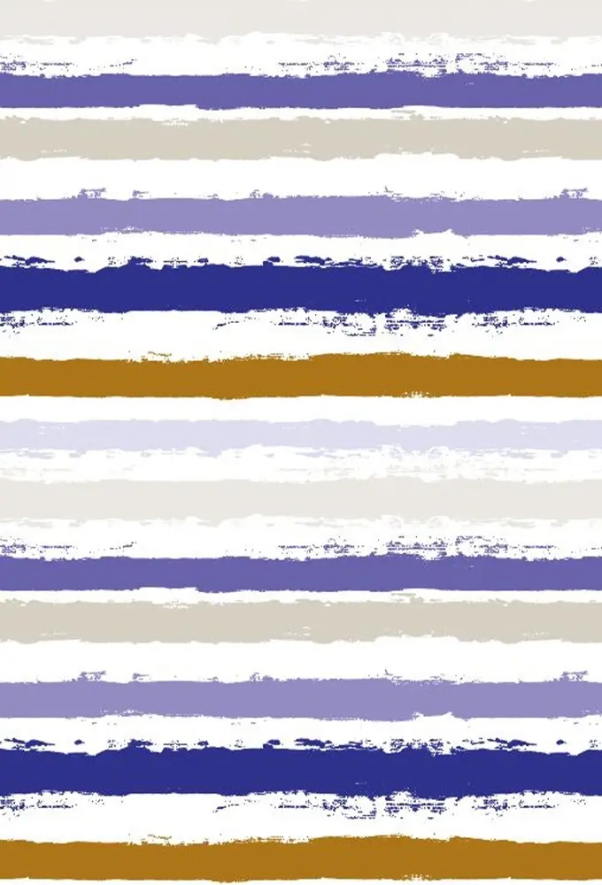 Geschenkpapier Trendy painted stripes blue & gold 40cm x 200meter