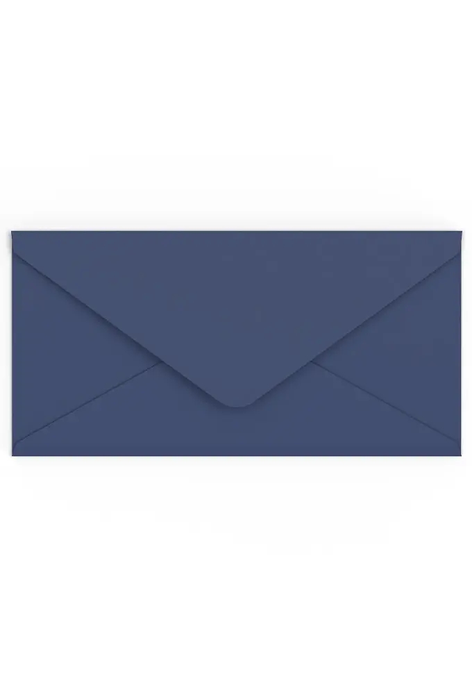 Gekleurde Enveloppen Colour Navy Gegomd 11x22cm 100stuks
