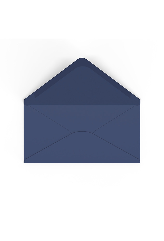 Gekleurde Enveloppen Colour Navy Gegomd 11x22cm 100stuks