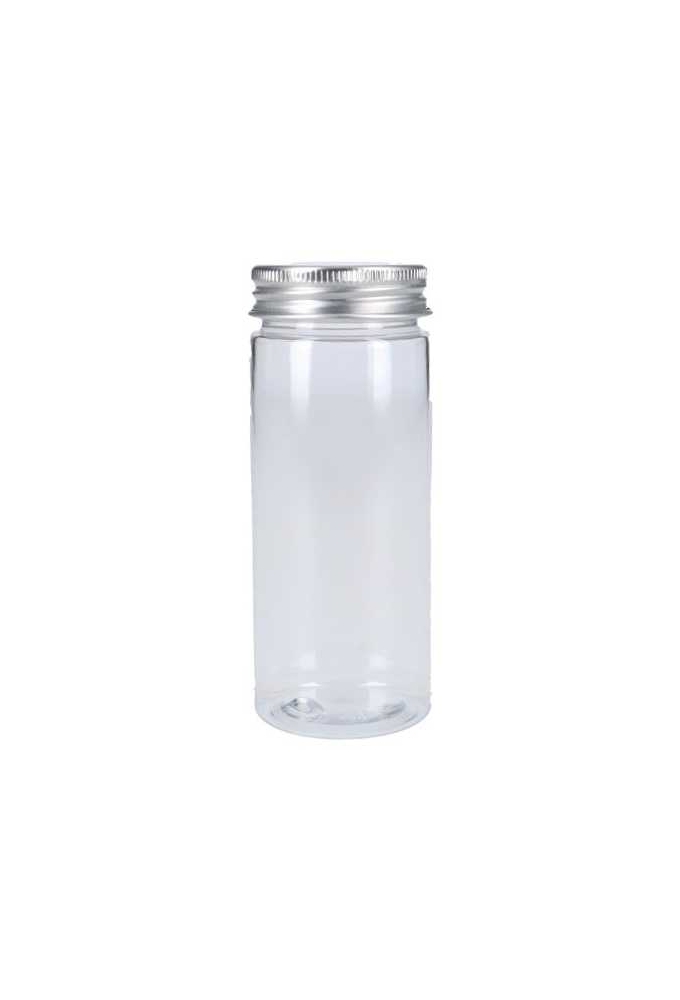 Plastic Potje Met Zilveren Schroefdeksel 4x10cm inhoud 95ml  6stuks