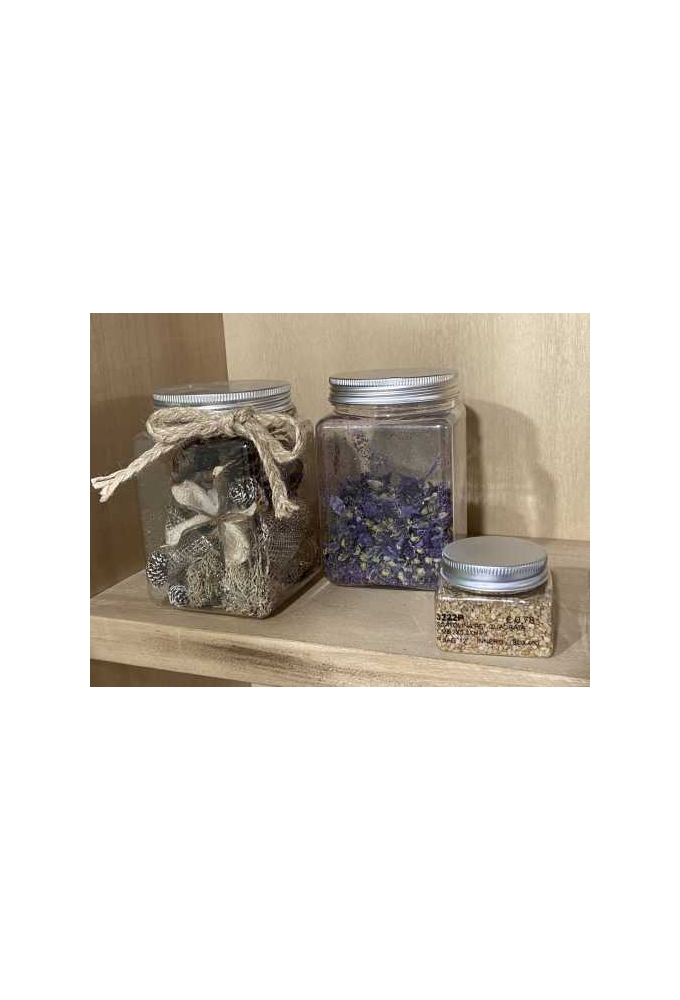 Plastic Potje Met Zilveren Schroefdeksel 4x7cm inhoud 60ml 6stuks