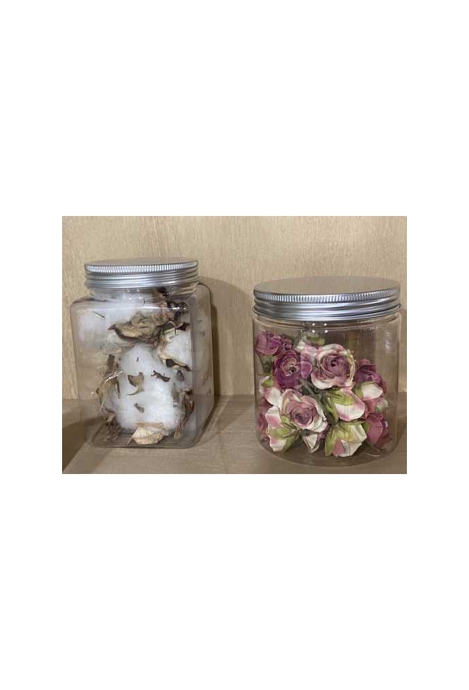 Plastic Potje Met Zilveren Schroefdeksel 4x7cm inhoud 60ml 6stuks