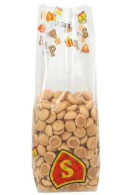 Cellofaan Zakjes Met Blokbodem Sintprint 7x4x22cm 100stuks