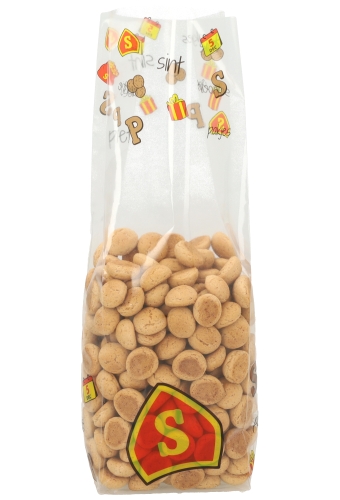 Cellofaan Zakjes Met Blokbodem Sintprint 8x5x25cm 100stuks