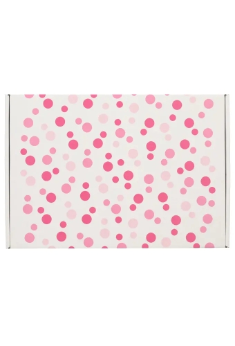 Brievenbusdoos Budget Roze dots A4 31x22x2.8cm 10 stuks