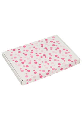 Brievenbusdoos Budget Roze dots A4 31x22x2.8cm 10 stuks