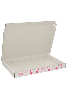 Brievenbusdoos Budget Roze dots A4 31x22x2.8cm 10 stuks