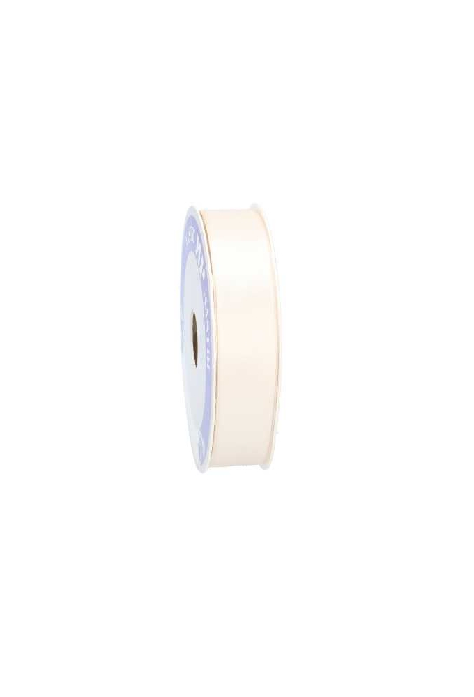 Satijn Dubbel Lint 25mm x 50 meter Creme