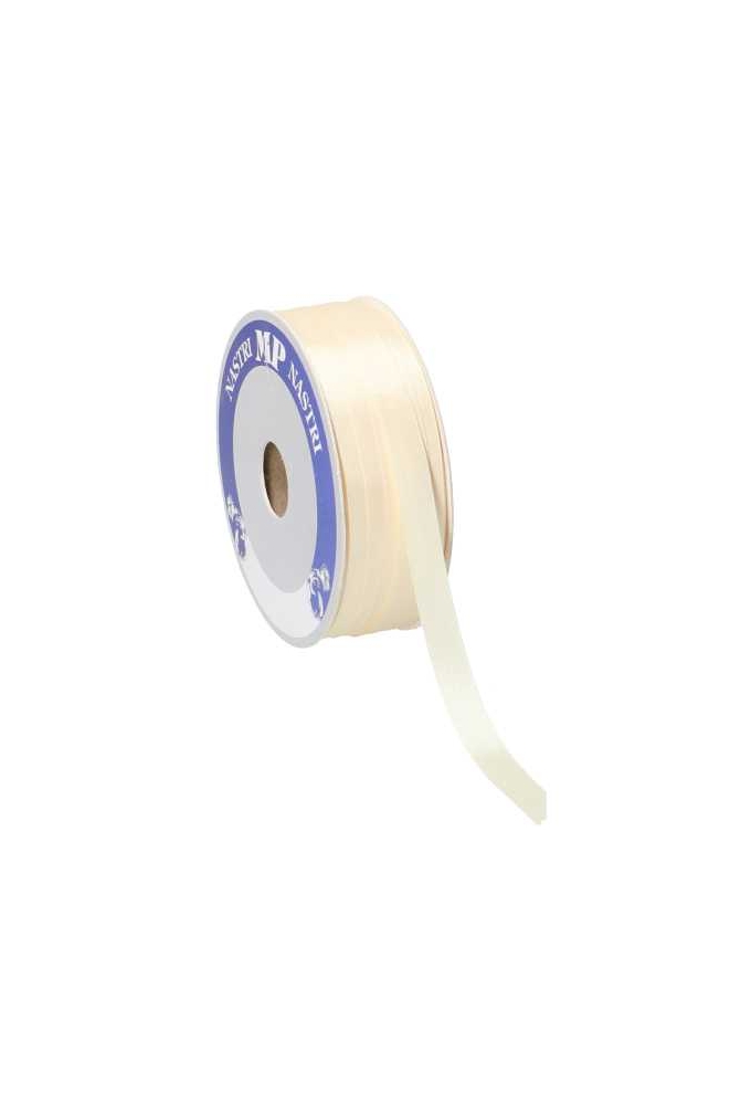 Satijn Dubbel Lint 12mm x 100 meter Creme