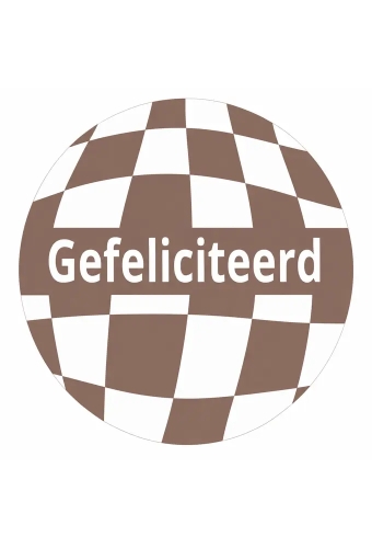 Etiketten Feest Gefeliciteerd Kraft 4cm 250stuks
