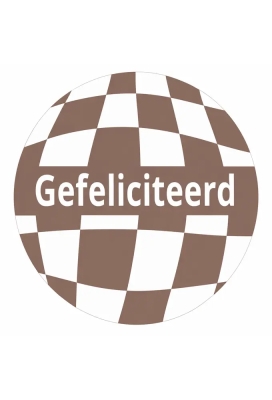 Etiketten Feest Gefeliciteerd Kraft 4cm 250stuks