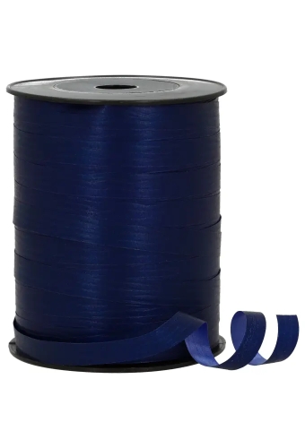 Paperlook Krullint Donker Blauw 10mm x 250 meter op is op
