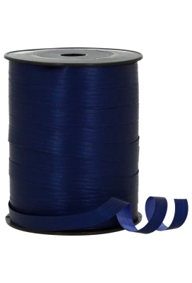 Paperlook Krullint Donker Blauw 10mm x 250 meter op is op