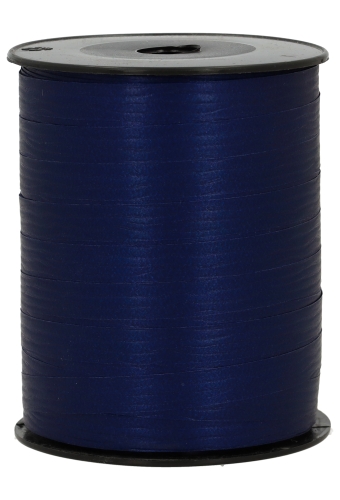 Paperlook Krullint Donker Blauw 10mm x 250 meter op is op