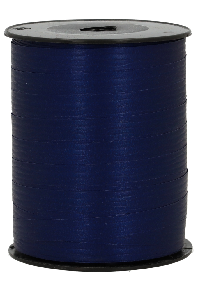 Paperlook Krullint Donker Blauw 10mm x 250 meter op is op