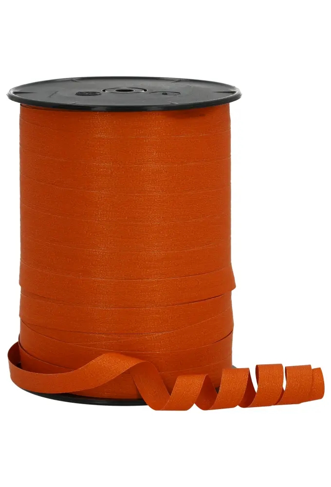 Paperlook Krullint Terracotta Oranje 10mm x 250 meter op is op