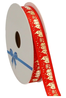 Luxe Satijnlint Sint In De Maneschijn Rood 15mm x 25meter