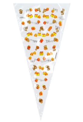 Snoepzak & Puntzak Sint Met Opdruk 18x37cm 100stuks