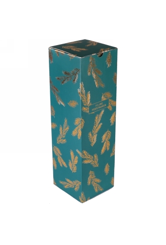 Wijndozen 1-Fles Dennentakjes 9.5x9.5x33cm 10stuks