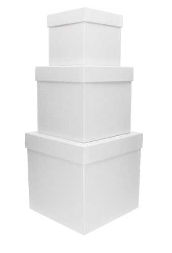 LUXE KANT & KLARE Flowerbox Latemar Wit Groot Vierkant Set van 3 stuks  OP IS OP
