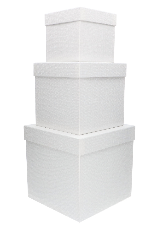 LUXE KANT & KLARE Flowerbox Latemar Wit Groot Vierkant Set van 3 stuks  OP IS OP