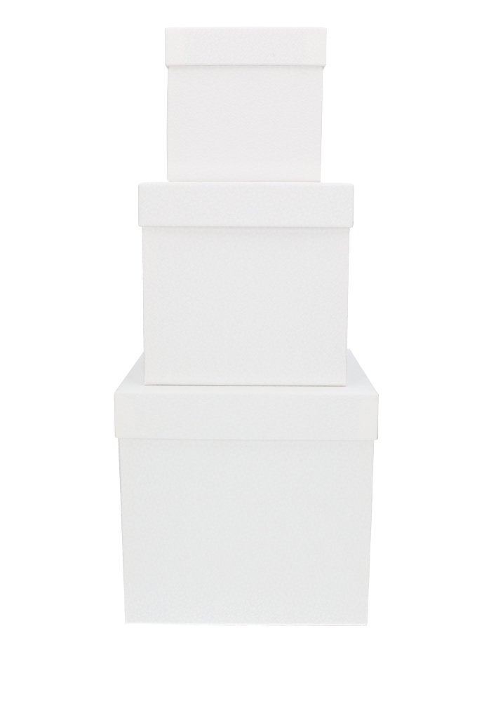 LUXE KANT & KLARE Flowerbox Latemar Wit Groot Vierkant Set van 3 stuks  OP IS OP
