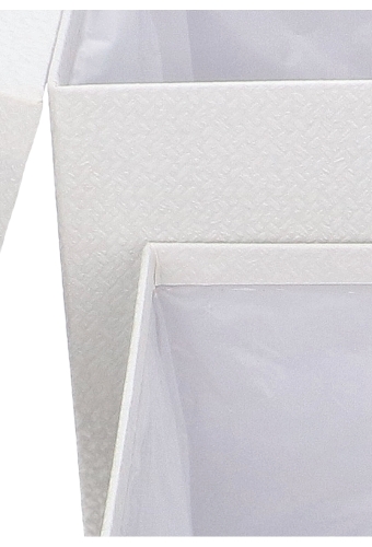 LUXE KANT & KLARE Flowerbox Latemar Wit Groot Vierkant Set van 3 stuks  OP IS OP