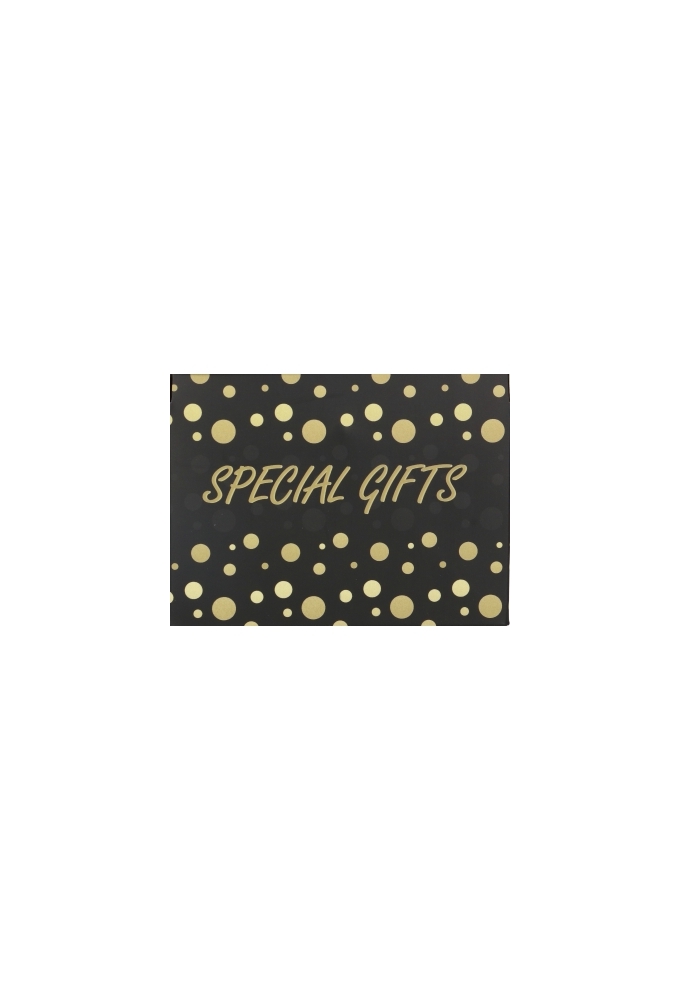 Geschenkdoos Regalo Special Gifts Dots FSC® & Goud Lint 15x15x15cm 25stuks