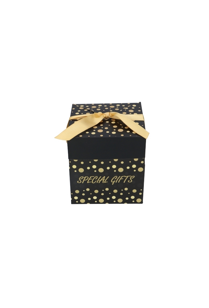 Geschenkdoos Regalo Special Gifts Dots & Goud Lint 15x15x15cm 25stuks