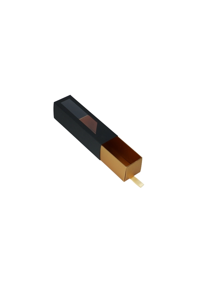 Bonbondoosje 1 Ladeboxje Zwart Mat& Goud Mat FSC® Hoog 16x4.3x4.5cm 10stuks