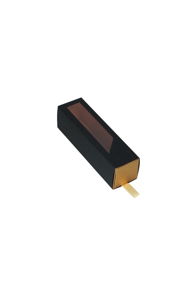 Bonbondoosje 1 Ladeboxje Zwart Mat& Goud Mat FSC® Hoog 16x4.3x4.5cm 10stuks