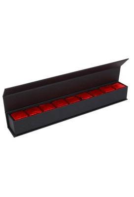 Magneet Bonbondoosjes Lungo Zwart 9 bonbons FSC®31.5x3.5x3.5cm 10stuks