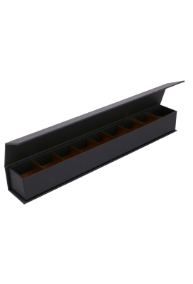 Magneet Bonbondoosjes Lungo Zwart 9 bonbons FSC®31.5x3.5x3.5cm 10stuks