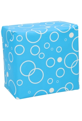 Kadopapier Bubbles Blauw Mat 30cm x 100meter